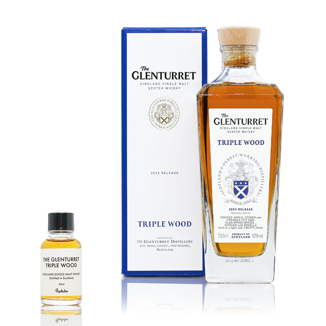 【30ml】ザ・グレンタレット トリプルウッド 2023リリース 700ml 43度 / THE GLENTURRET TRIPLE WOOD 2023RELEASE【テイスティングボトル】